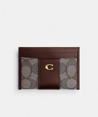 エッセンシャル カード ケース・シグネチャー ジャカード | COACH